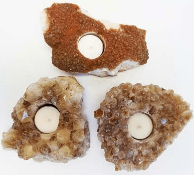 Citrine Cluster Candleholder