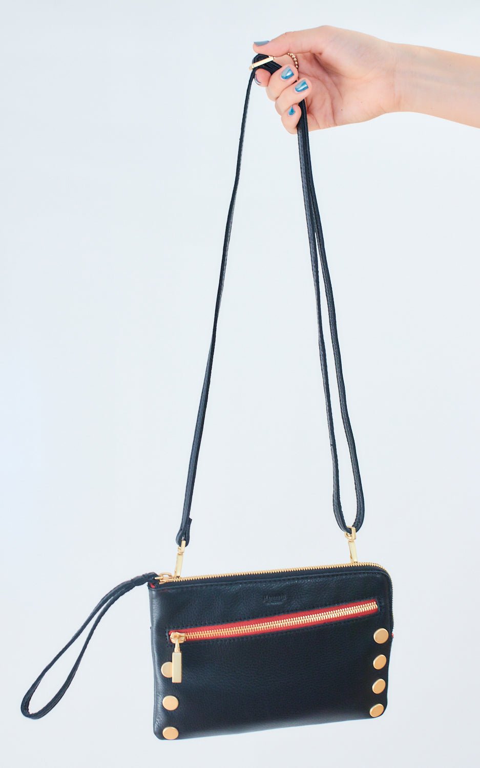 Black/Brushed Gold/Red Zip