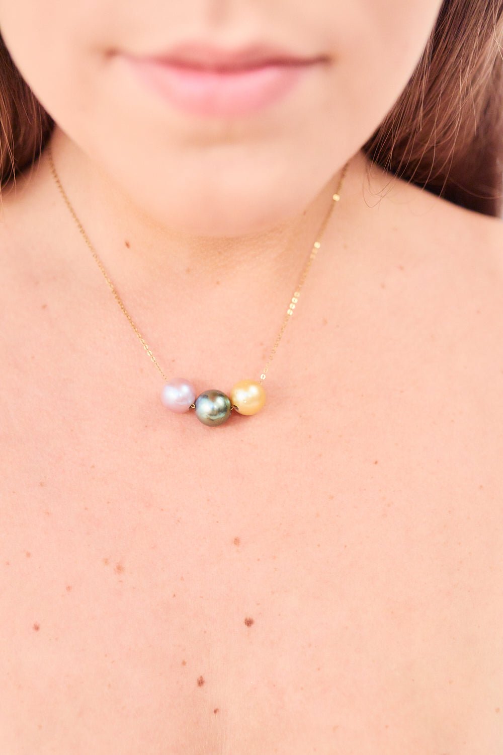 Rainbow Floating Pearl Necklace - Driftwood Maui & Home By Driftwood