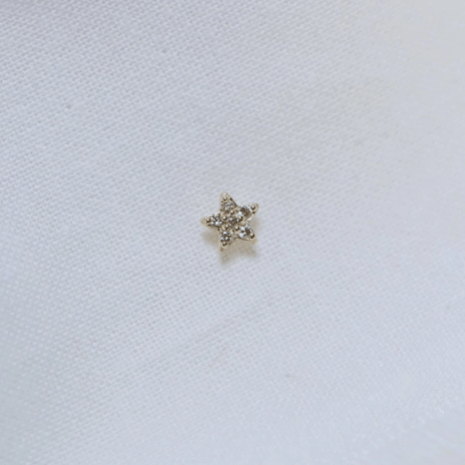 Star Stud Earring With Diamonds - Driftwood Maui & Home By Driftwood