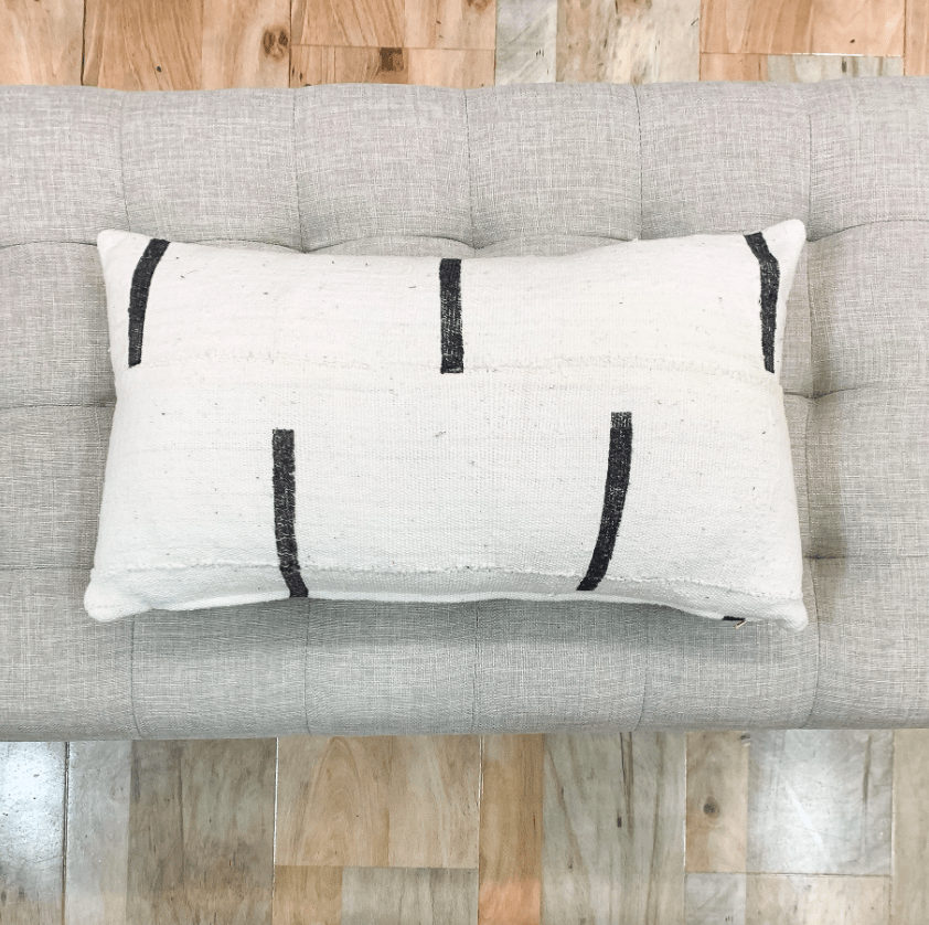 Striped Authentic Mud Cloth Pillow - Driftwood Maui & Home By Driftwood