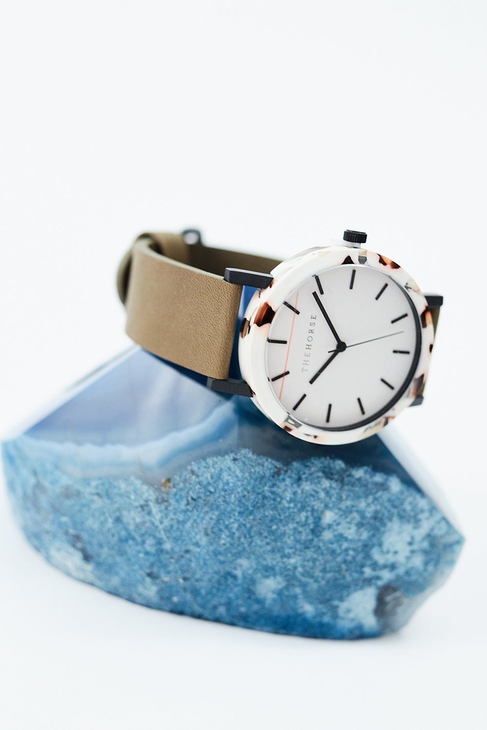 Nougat/White Dial/Olive Band