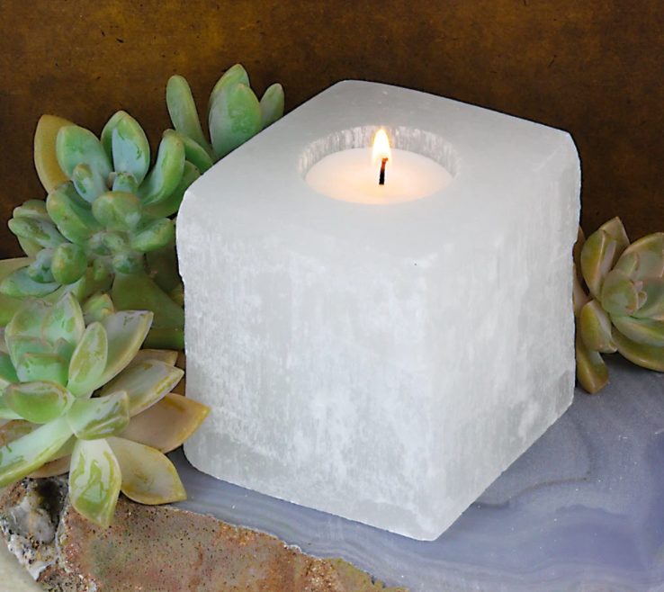Selenite Candleholder