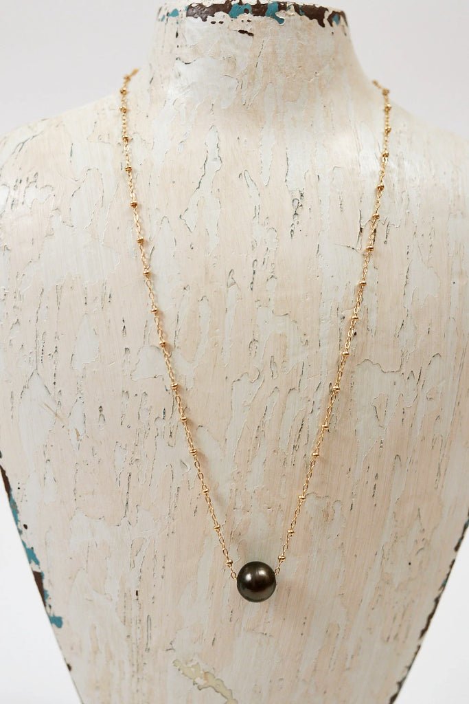 14"/ 16"/ 18" Single Floating Pearl Necklace - Driftwood Maui & Home By Driftwood