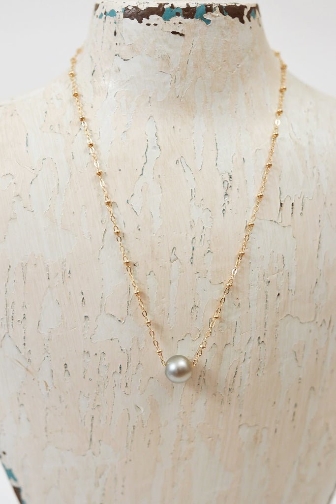 14"/ 16"/ 18" Single Floating Pearl Necklace - Driftwood Maui & Home By Driftwood