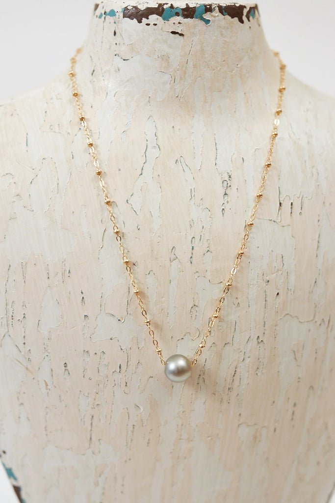 14"/ 16"/ 18" Single Floating Pearl Necklace