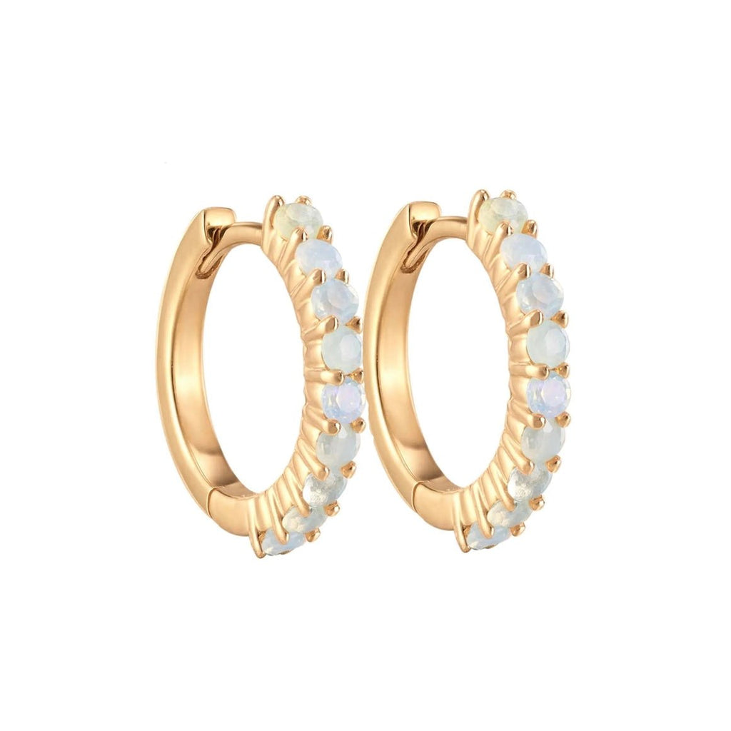 14K Opal Mini Huggies