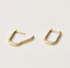 14K Solid Square Hoops
