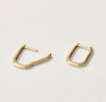 14K Solid Square Hoops