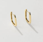 14K Solid Square Hoops