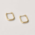 14K Solid Square Hoops