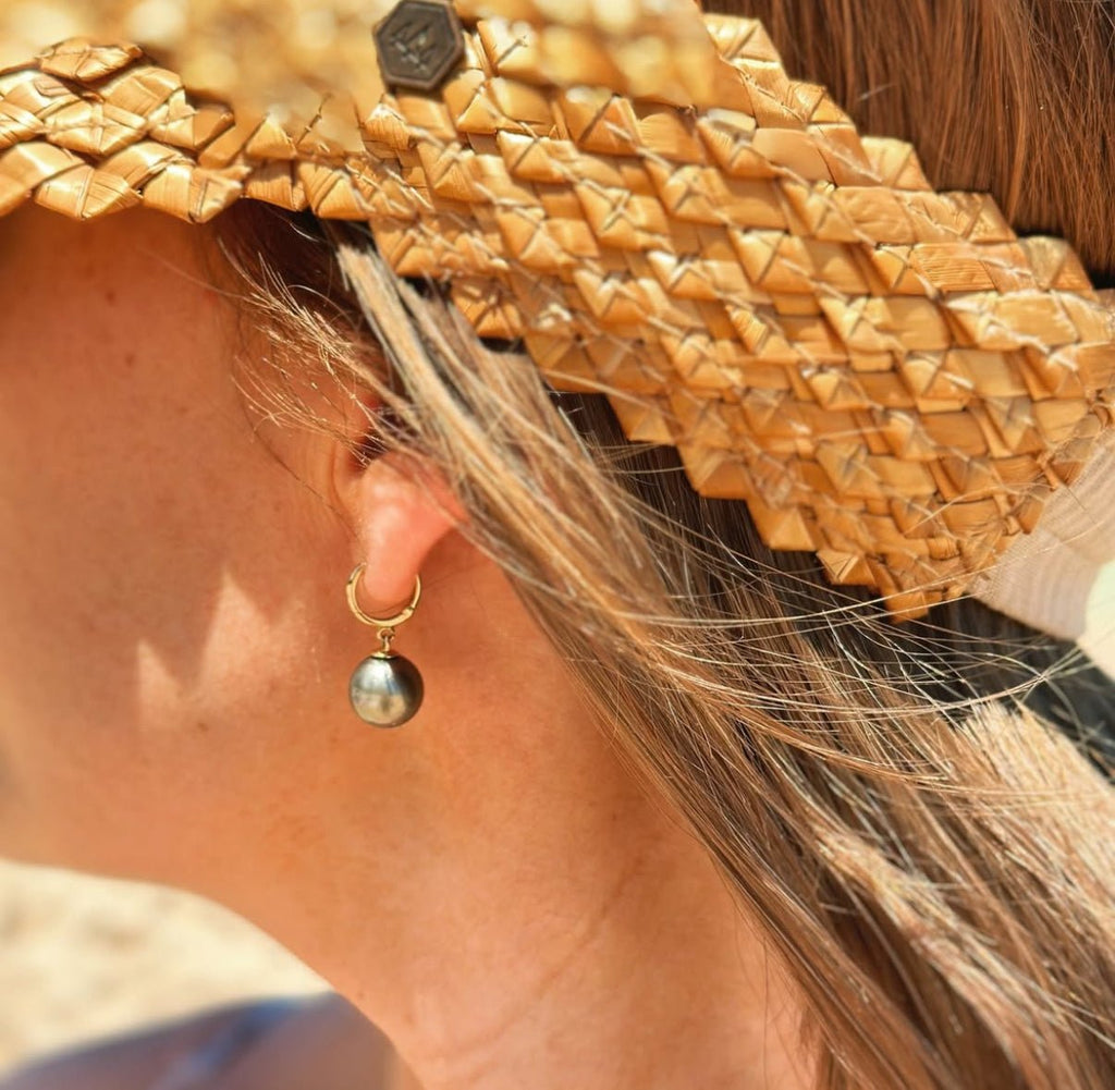 14K Tahitian Gold Hoops