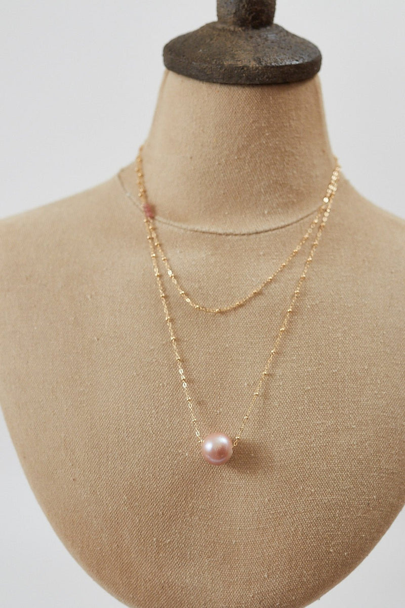 36" Floating Pearl Necklace