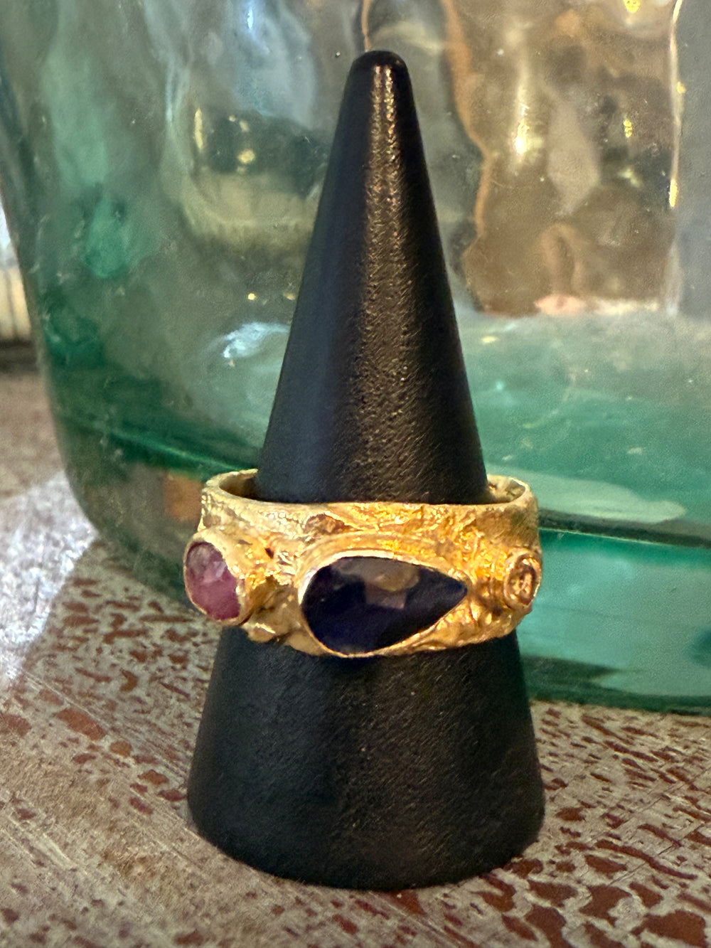 SIZE 8: Dark Blue Kynite/Ruby/Citrine