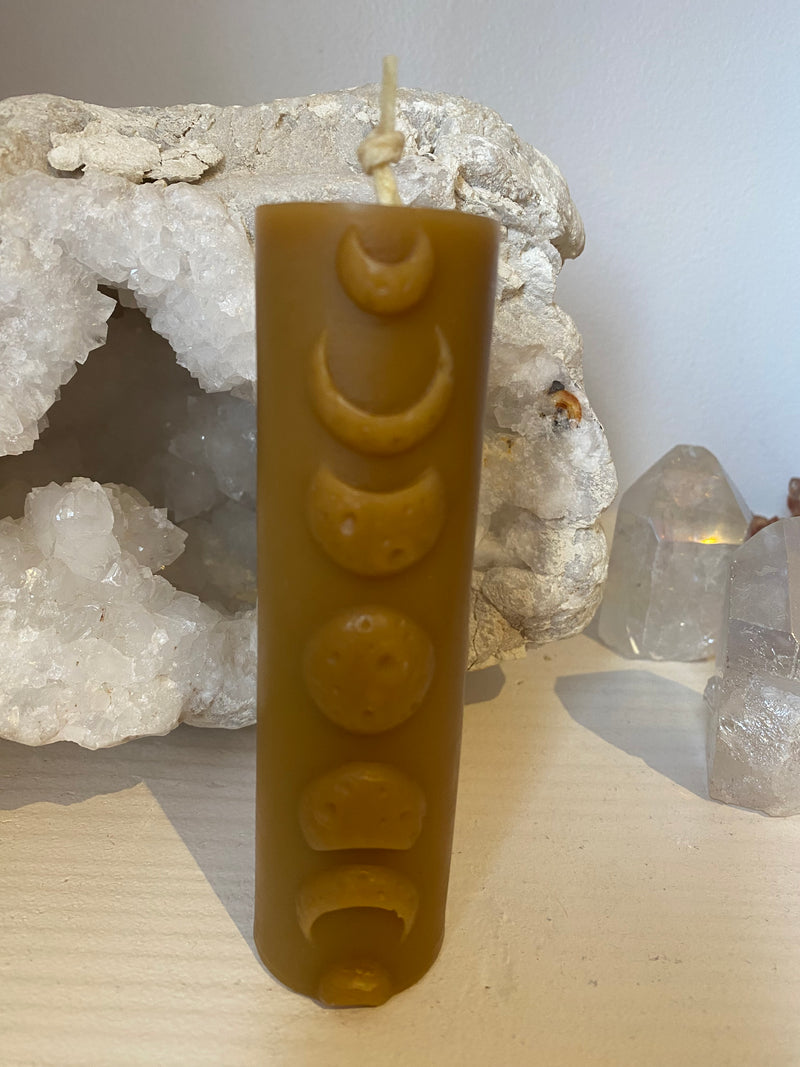Moon Phases Beeswax Candle