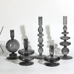 Bubble Glass Candlestick Holder