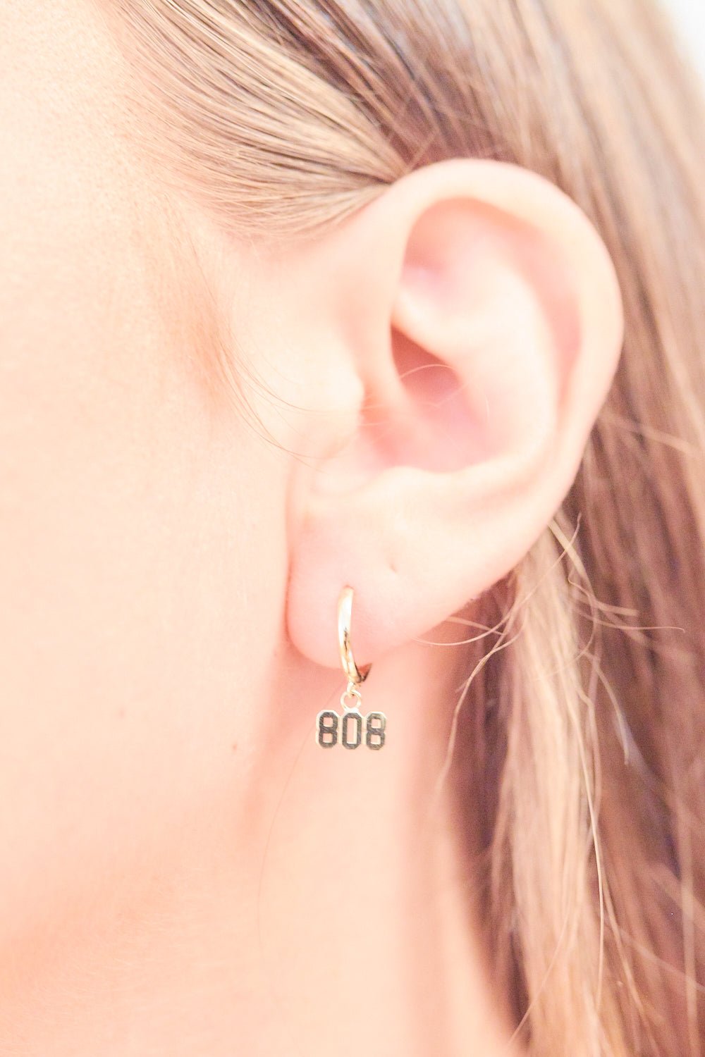 808 Dangle Huggie Earring