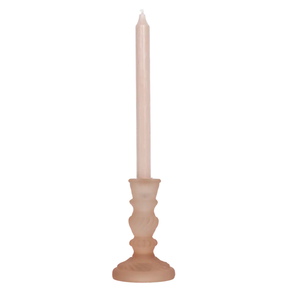 Frosted Antique Glass Candle Holder