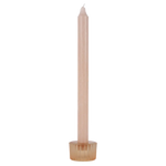 Frosted Ribbed Candle Holder Blush