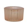 Frosted Ribbed Candle Holder Blush