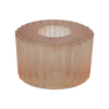 Frosted Ribbed Candle Holder Blush