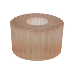Frosted Ribbed Candle Holder Blush
