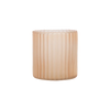 Frosted Tealight Holder Ribbed Glass