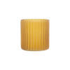 Frosted Tealight Holder Ribbed Glass