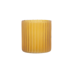 Frosted Tealight Holder Ribbed Glass