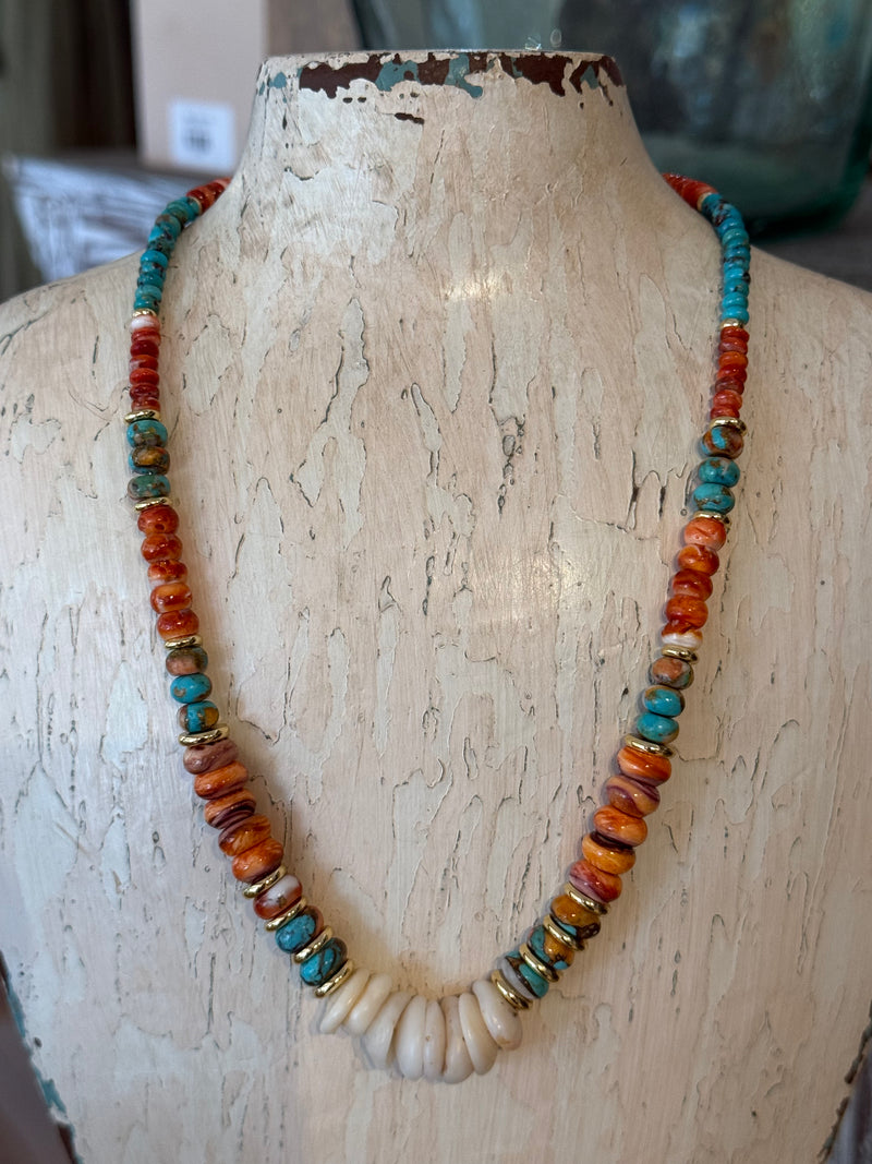 Spiny Oyster and Puka Necklace