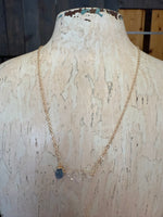 Herkimer and Gemstone Drop Necklace