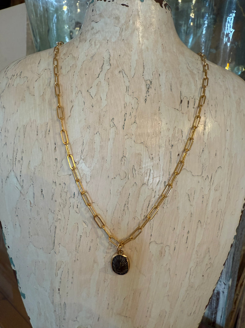 Ocean JazzPaperclip Chain and Opihi NecklaceNecklaces