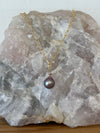 Paperclip Pearl Drop Necklace