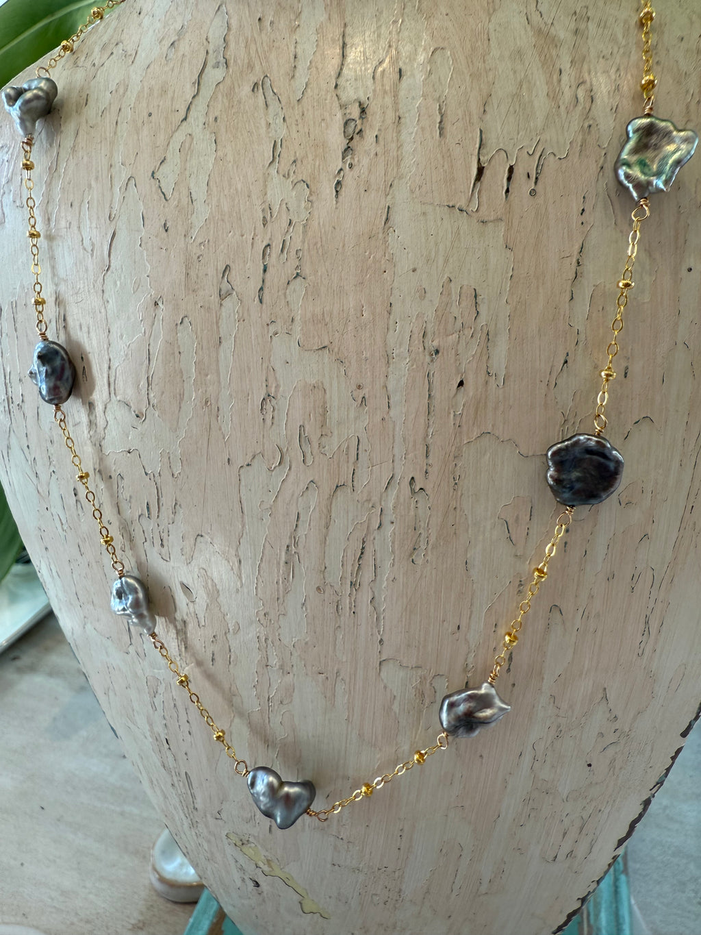 Multi Keshi Chain Necklace