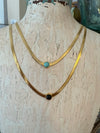 Herringbone Gem Necklace