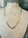 Herringbone Gem Necklace