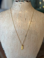 Stamped Aloha Bar Necklace