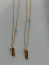 Stamped Aloha Bar Necklace
