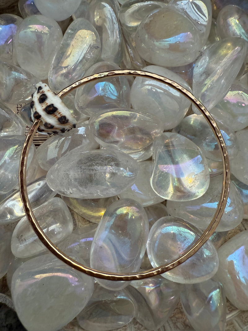 Pearl or Shell Hammered Bangles