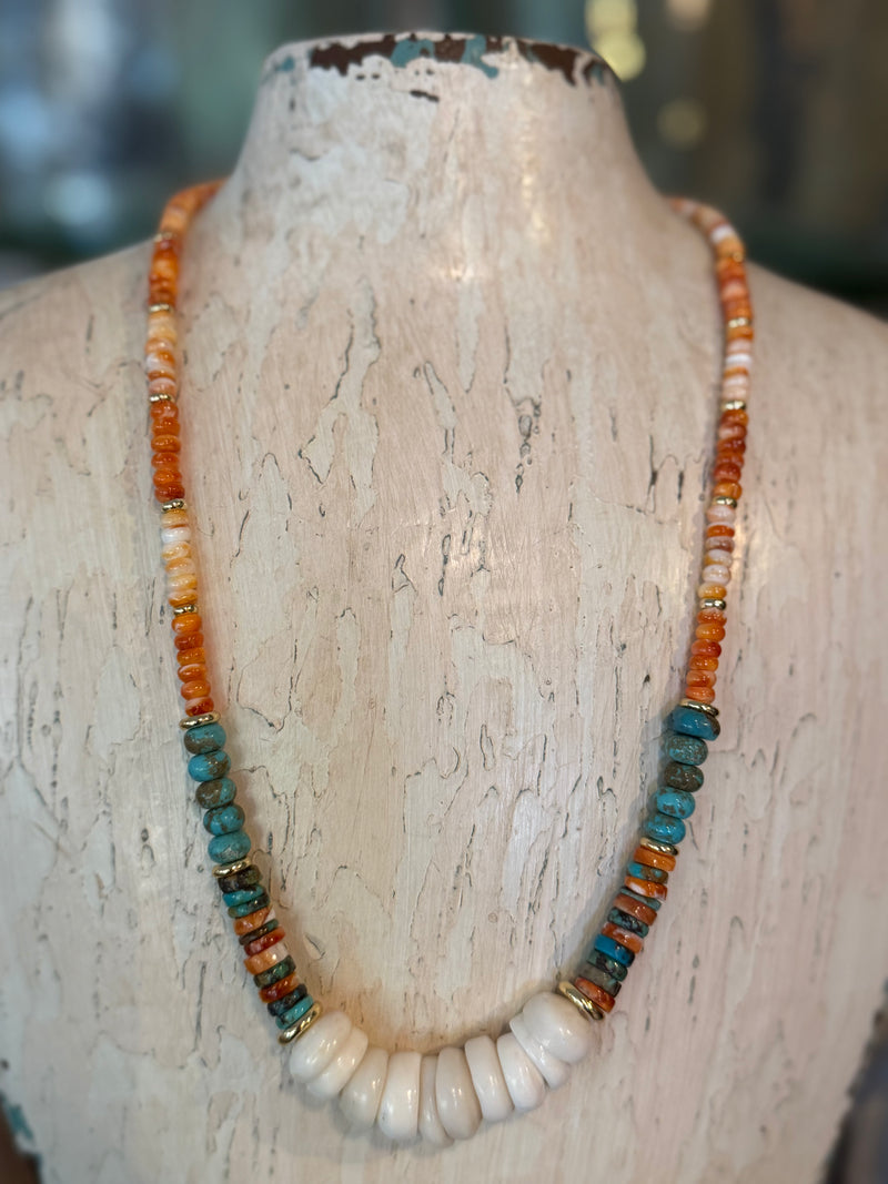 Spiny Oyster and Puka Necklace