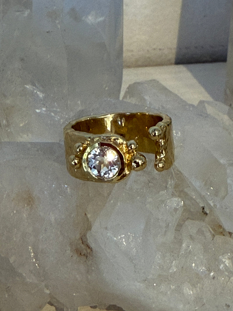 White Topaz Chunky Ring