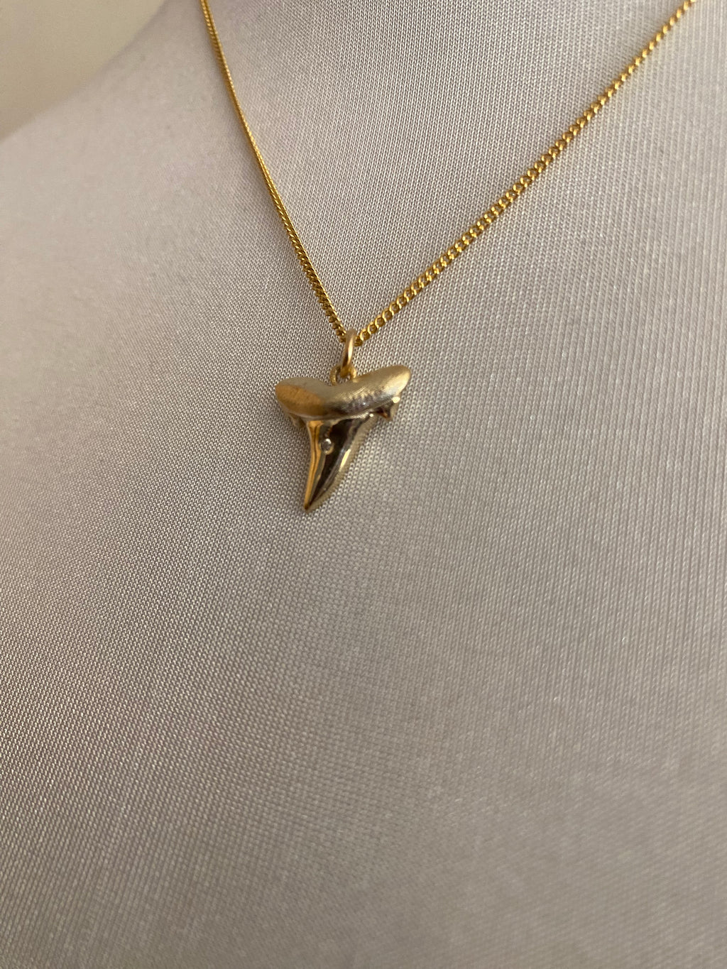 Crystal Shark Tooth Necklace