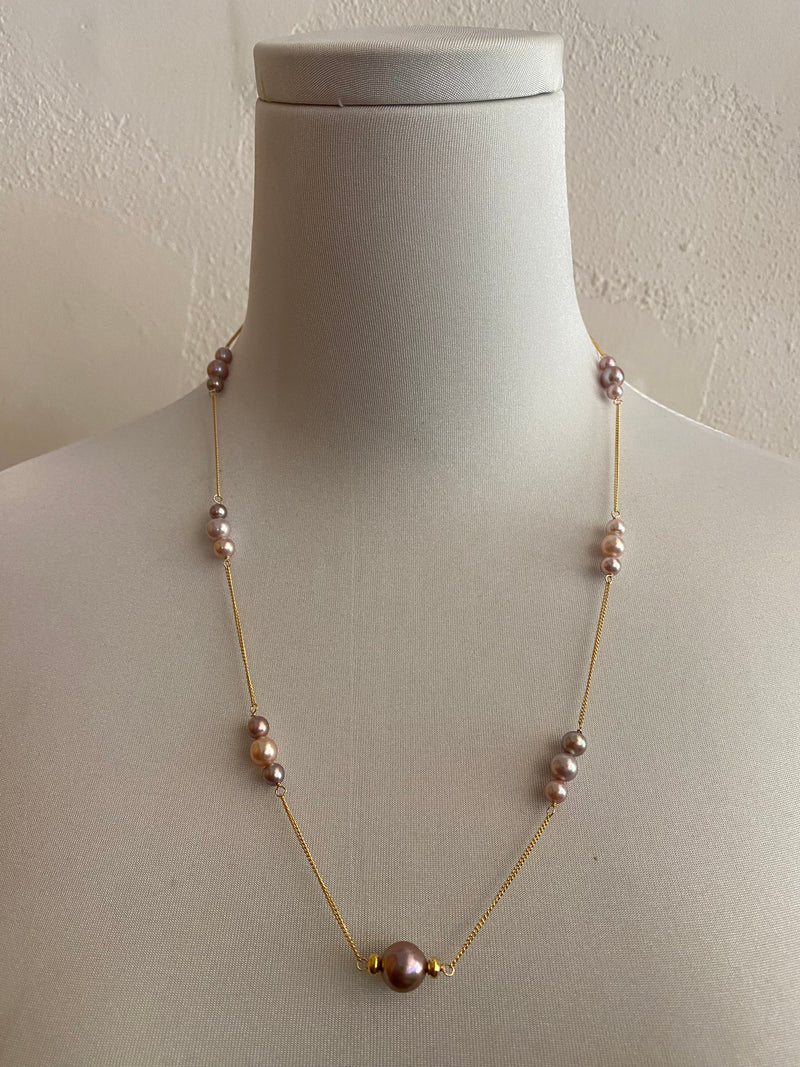 Multi Edison Pearl Necklace