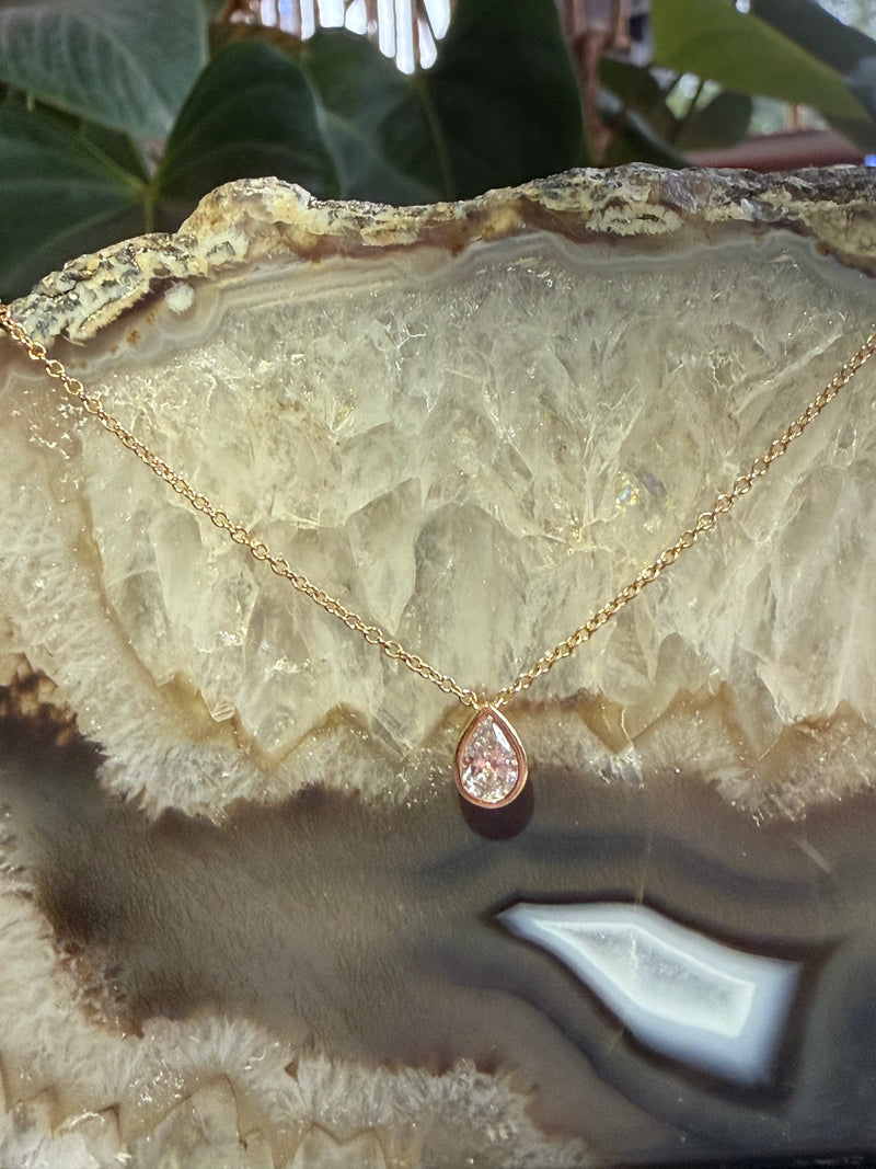 Pear Diamond Necklace