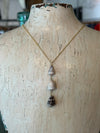 Triple Cone Shell Drop Necklace
