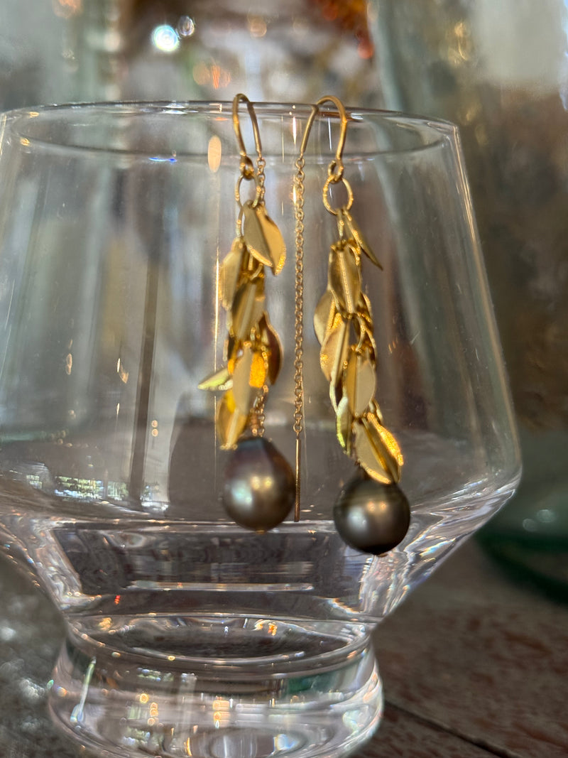 Maile Lei Tahitian Earrings