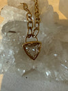 Large Triangle Topaz Necklace