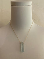 Aquamarine Crystal Drop Necklace
