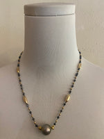 Tahitian and Gold Bead Necklace