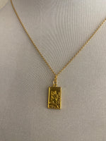 St Christopher Rectangle Pendant Necklace